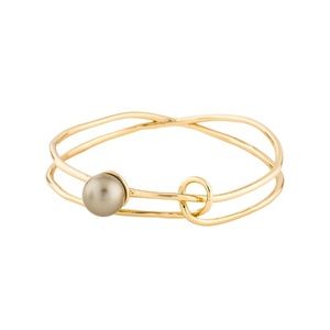 NWOT Alexis Bittar Faux Pearl Liquid Coil Bangle